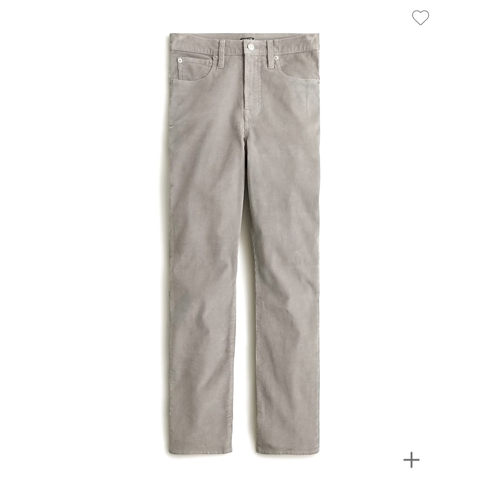 J. Crew Gray Vintage Slim Straight Corduroy Pants, Size 32
